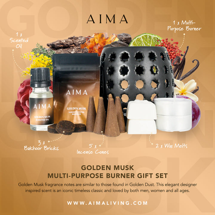 Golden Musk Multi-Purpose Burner Gift Set