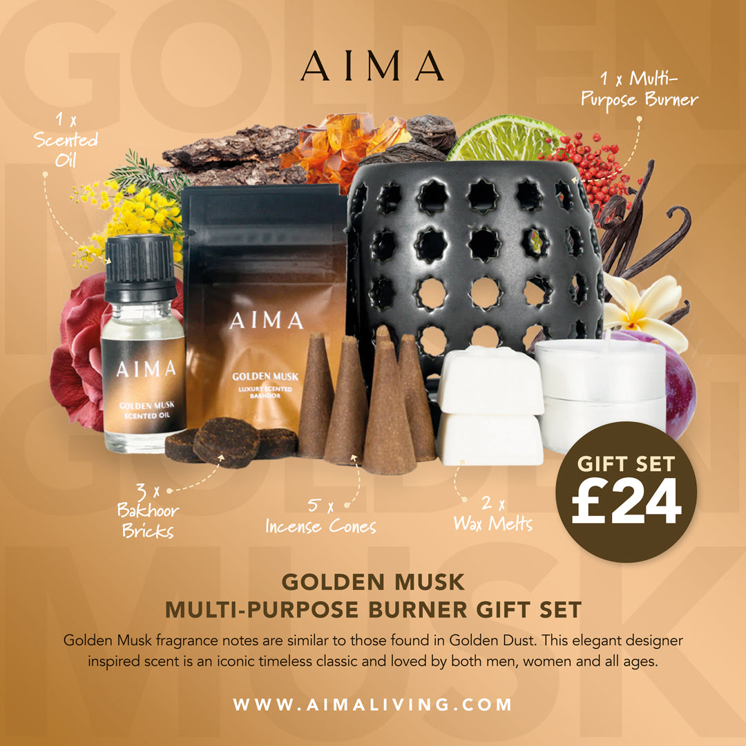 Golden Musk Multi-Purpose Burner Gift Set