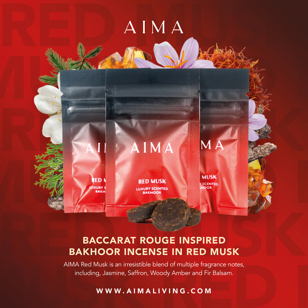 Baccarat Rouge Inspired Bakhoor Incense in Red Musk